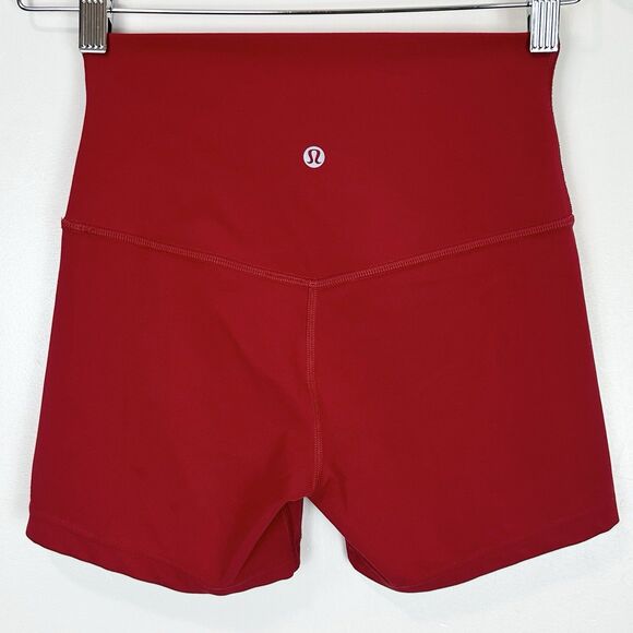 Lululemon Align Short 4" – Dark Red / Sold Out – Size 4 Soft Nulu Yoga Shorts - Picture 1 of 7